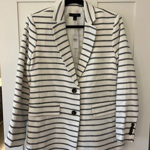 Navy blue and off white Ann Taylor blazer